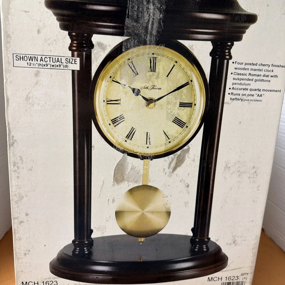 NEW IN BOX SETH THOMAS HARDING TABLE/MANTEL CLOCK MCH-1623  READ & SEE PICTURES